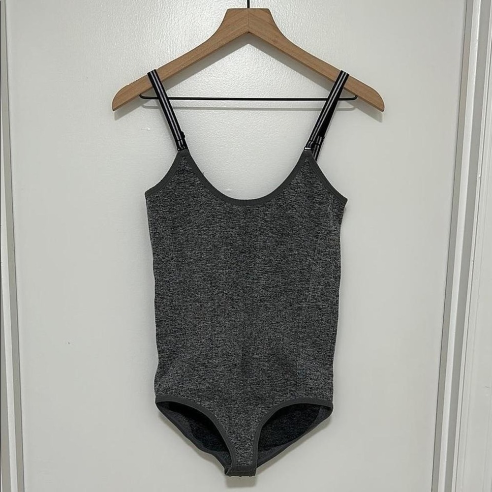 FLEX | Woman's Heathered Gray‎ Adjustable Seamless Control Shaping Bodysuit, M